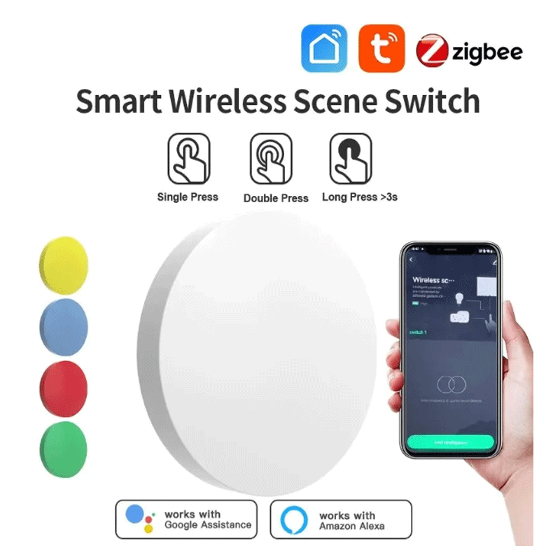 Smart Home Button - Tuya ZigBee Smart Wireless Button Scene