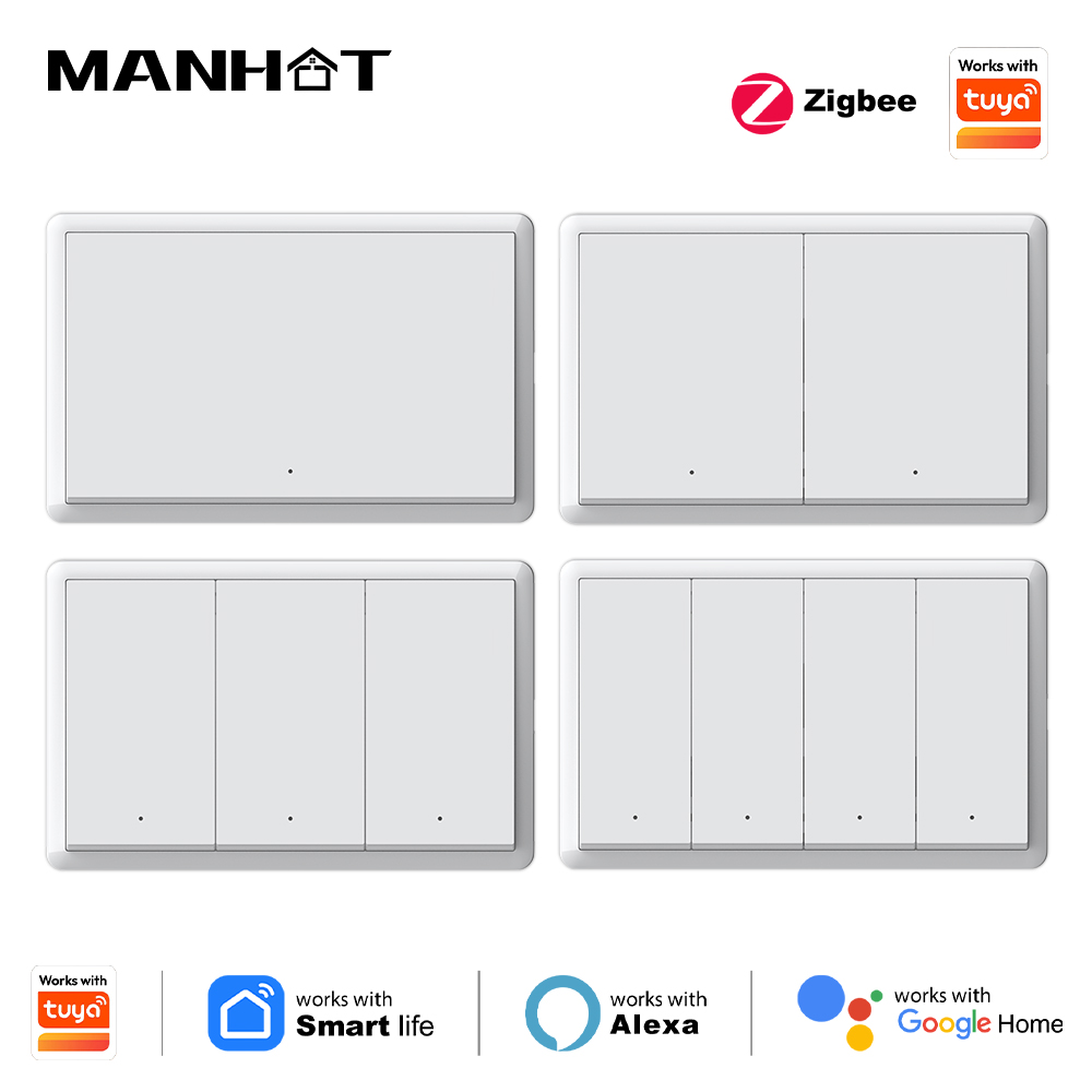 Smart Home Button - Manhot Smart Zigbee Schalter, kein Neutralleiter