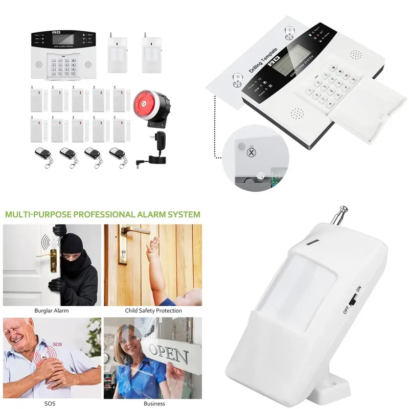Smart Home Remote - Haus-Einbruchmeldeanlage mit Automatischer Anruffunktion, 120dB Sirene,