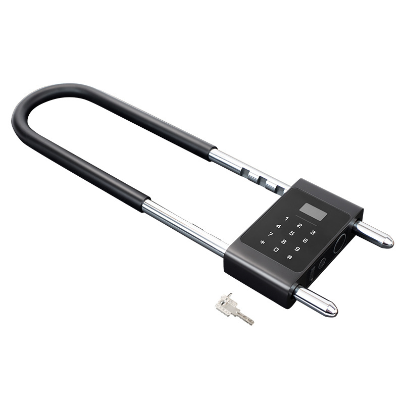Smart Door Lock - Fingerabdruck-U-Typ-Schloss, elektronisches intelligentes Ziffernschloss, Bluetooth, IC-Kartenschloss,