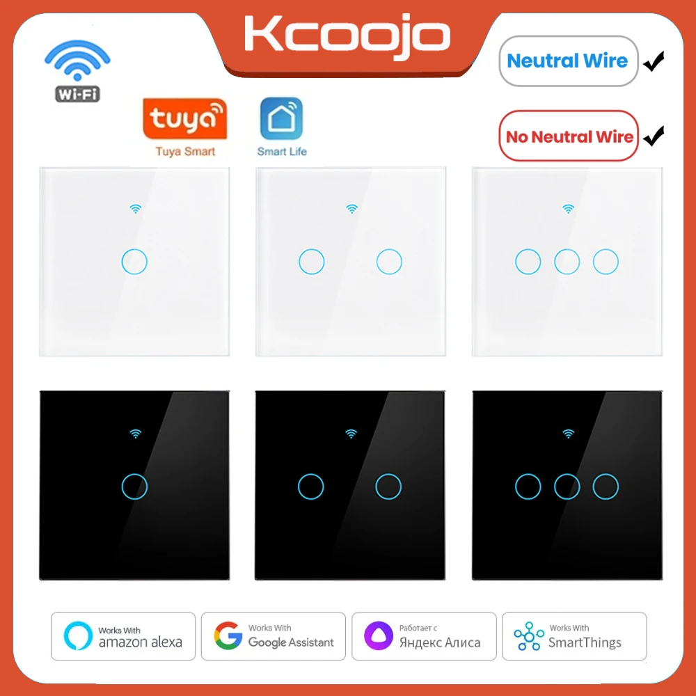 Smart Home Lighting - Tuya Wifi EU Smart Switches 1/2/3/4Gang