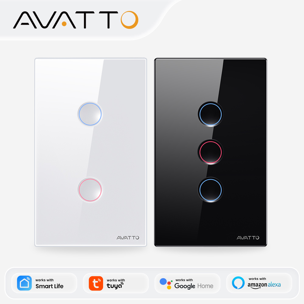 Smart Home Button - AVATTO 1/2/3/4-fach ZigBee Smart Lichtschalter Kabelloser