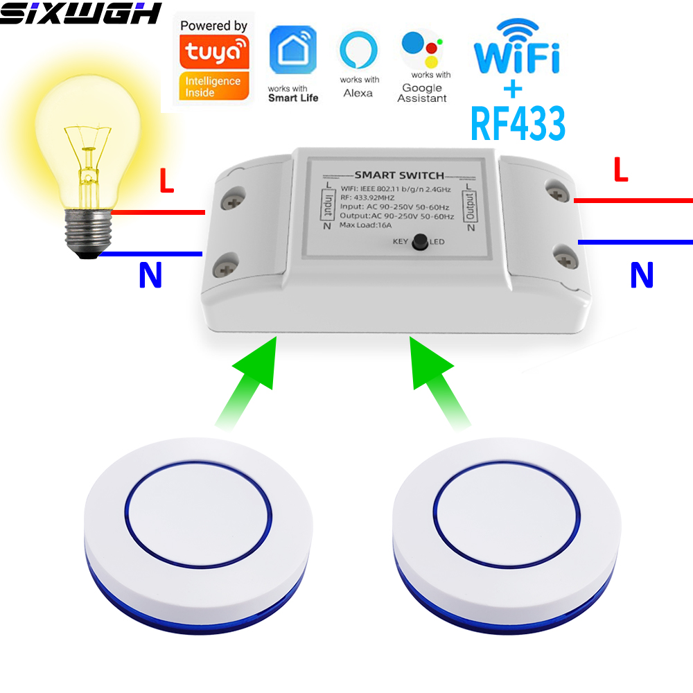 Smart Home Button - 16A WiFi Tuya Smart Switch Drahtlose