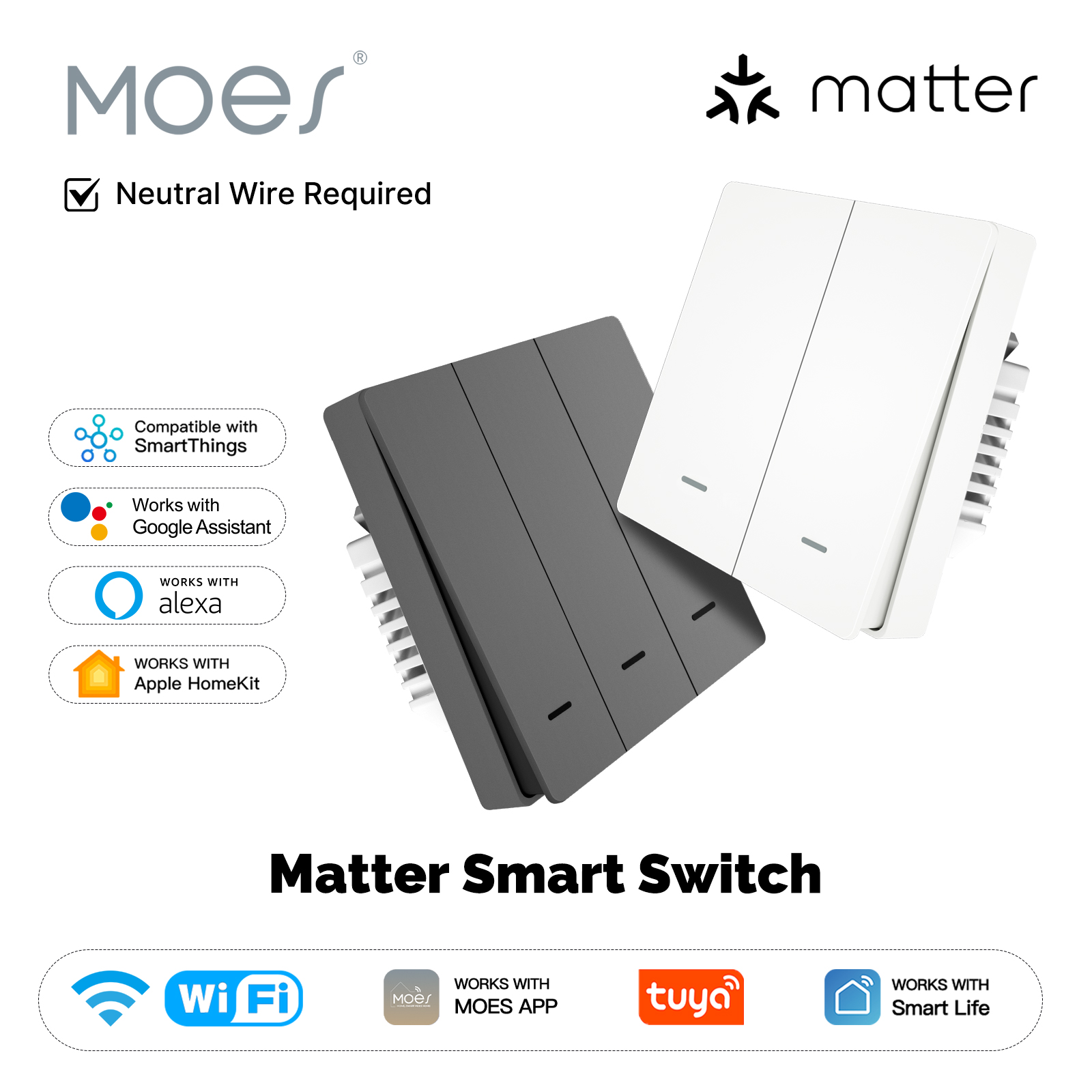 Smart Home Button - MOES Matter Tuya WiFi Smart Licht