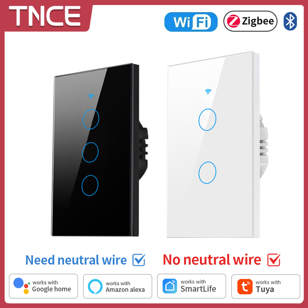 Smart Home Button - TNCE Tuya WiFi/Zigbee Smart Lichtschalter, Neutralleiter/Kein