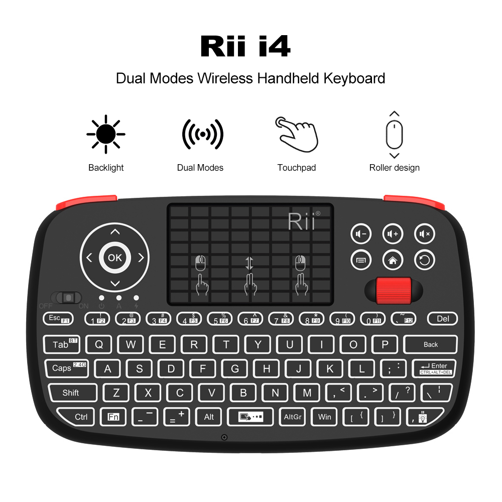 Smart Home Keyboard - Rii I4 Mini BT Kabellose Tastatur