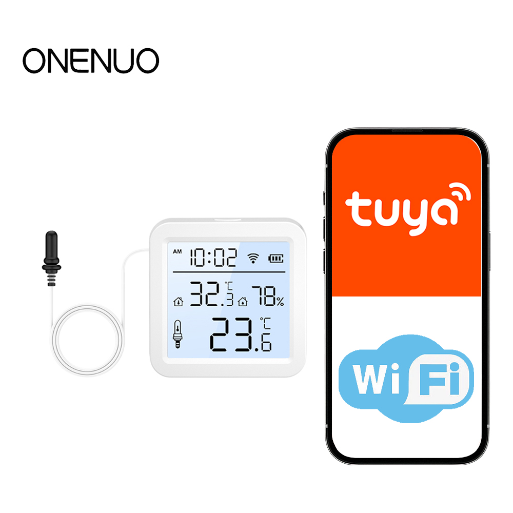 Smart Home Monitoring - WLAN-Feuchtigkeits- und Temperatursensor mit externer Sonde