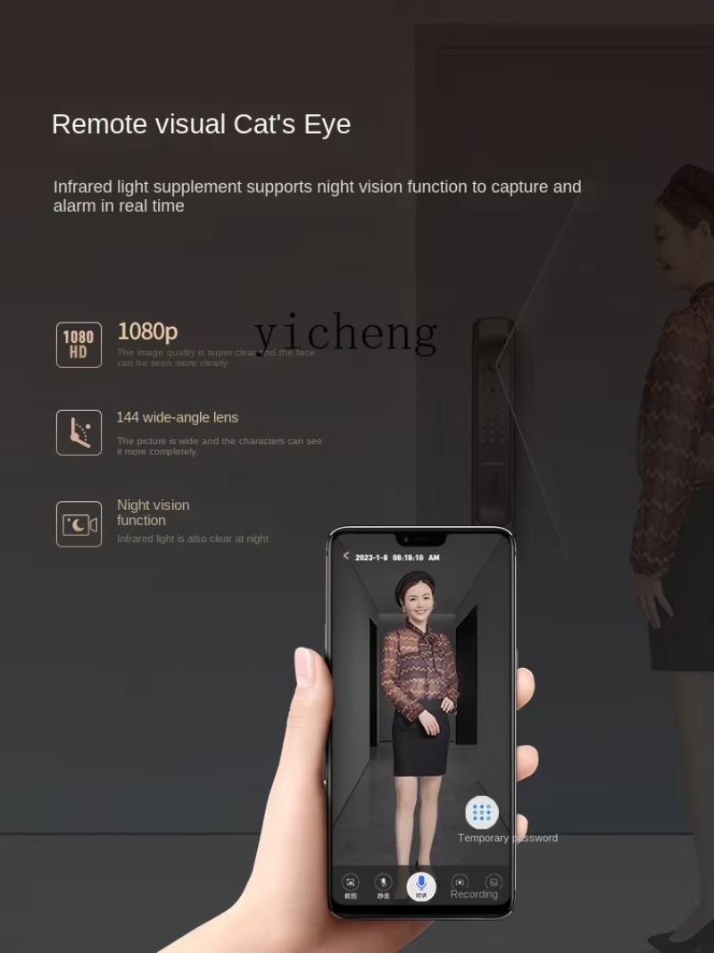 Smart Door Lock - C19- Face Cat Eye Smart Türschloss