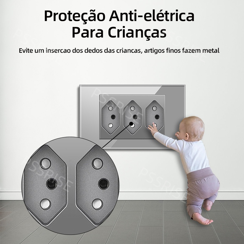 PSSRISE Grauer Glas-Vollschalt – Smart Wall Socket Bewertung und Preis