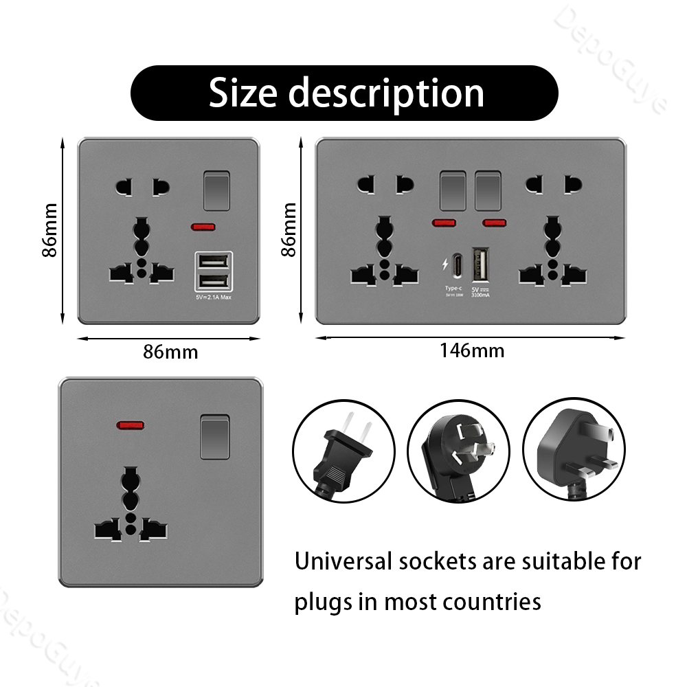 UK 13A mit USB Typ-C 18W Schne – Smart Wall Socket Bewertung und Preis