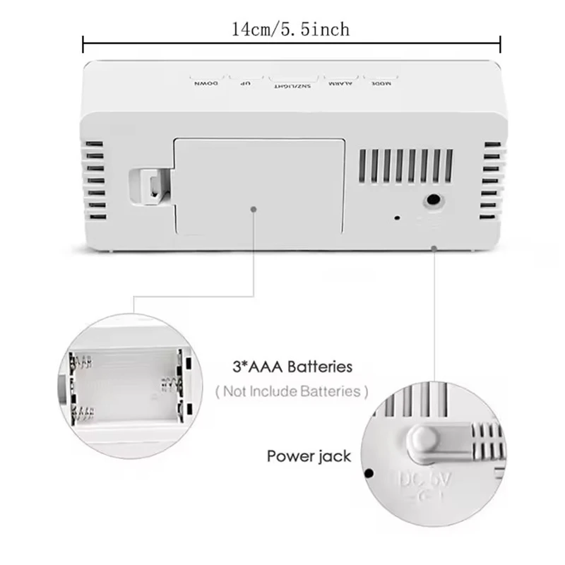 1Pc Weiß Digitale Uhr LED Spie – Smart Home Retrofit Bewertung und Preis