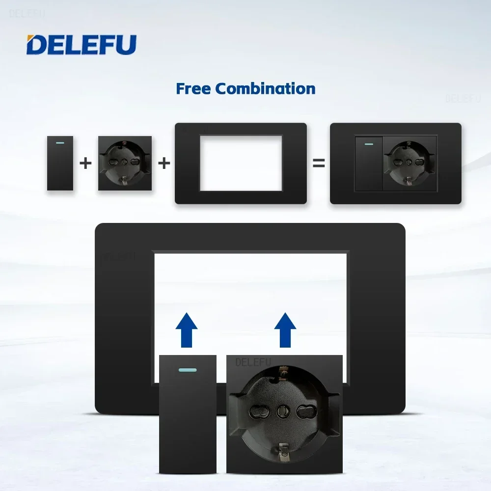 DELEFU Schwarze feuerhemmende  – Smart Wall Socket Bewertung und Preis