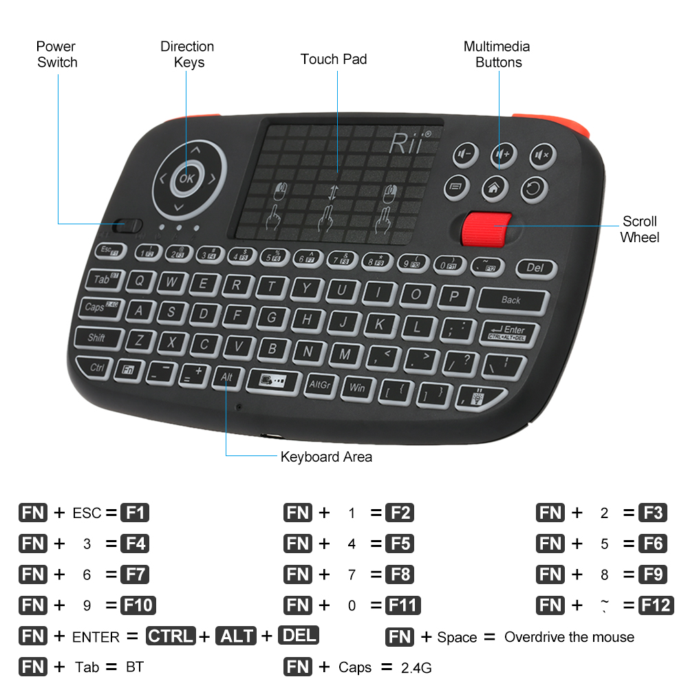 Rii I4 Mini BT Kabellose Tasta – Smart Home Keyboard Bewertung und Preis