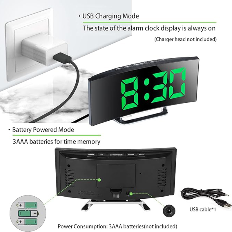 LED Digital Wecker Gebogene Bi – Smart Home Retrofit Bewertung und Preis